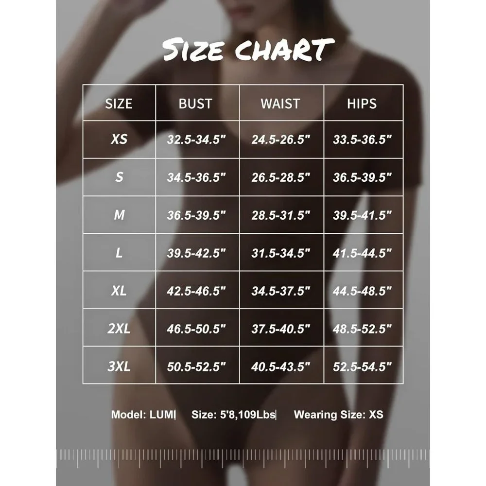 Women's Brown V Neck Short Sleeve Bodysuit Sexy Tops Sharp Collection - Picture 2 of 5